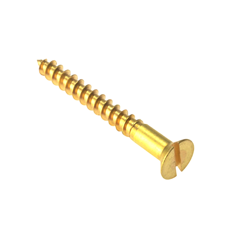 Metric brass copper titanium slotted countersunk head wood chipboard screw