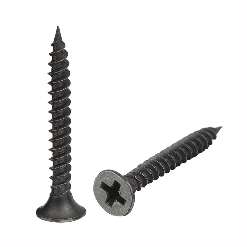 Black phosphated countersunk head stainless steel fine thread self tapping screws
