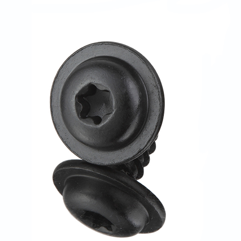 High Quality BLACK OXIDE torx screws with washer attached