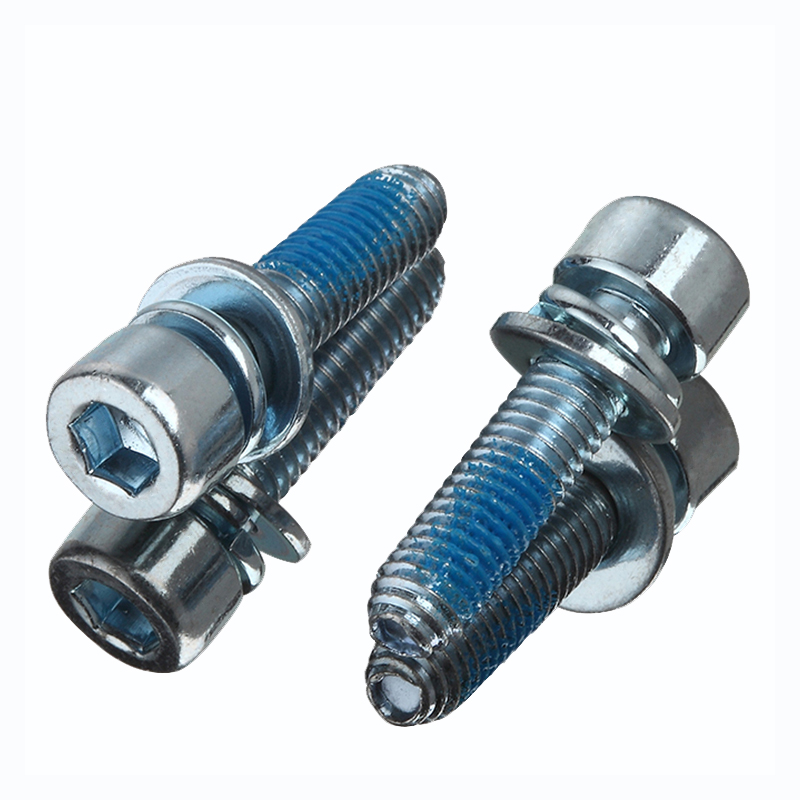 Chinese Supplier DIN912 Blue Zinc Hex Socket Cup Head Screws with Nylok